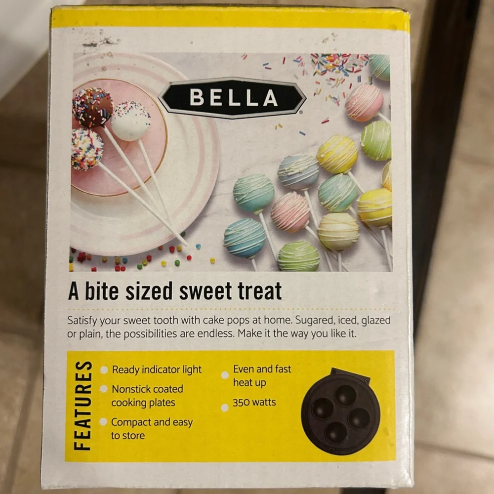 NWT BELLA Mini Cake Pop Maker